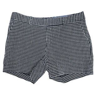 Banana Republic Womens 6P Black & White Checkered Shorts With Pockets